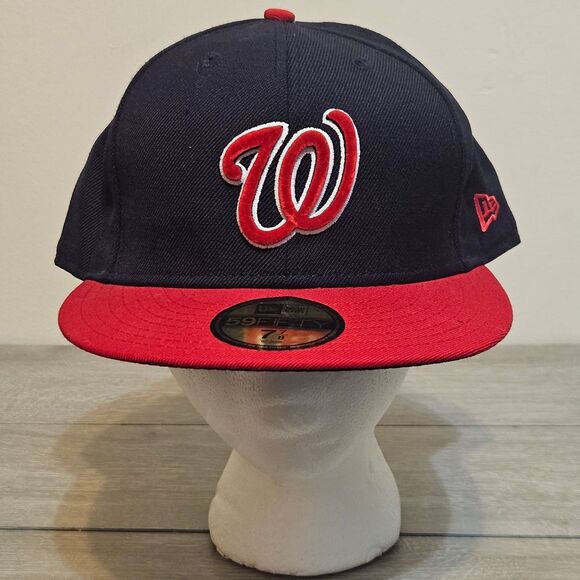 Washington Nationals 9FIFTY Size 7 7/8 Cap WA‎ MLB New Era Hat Blue Red Snapback - Picture 1 of 8